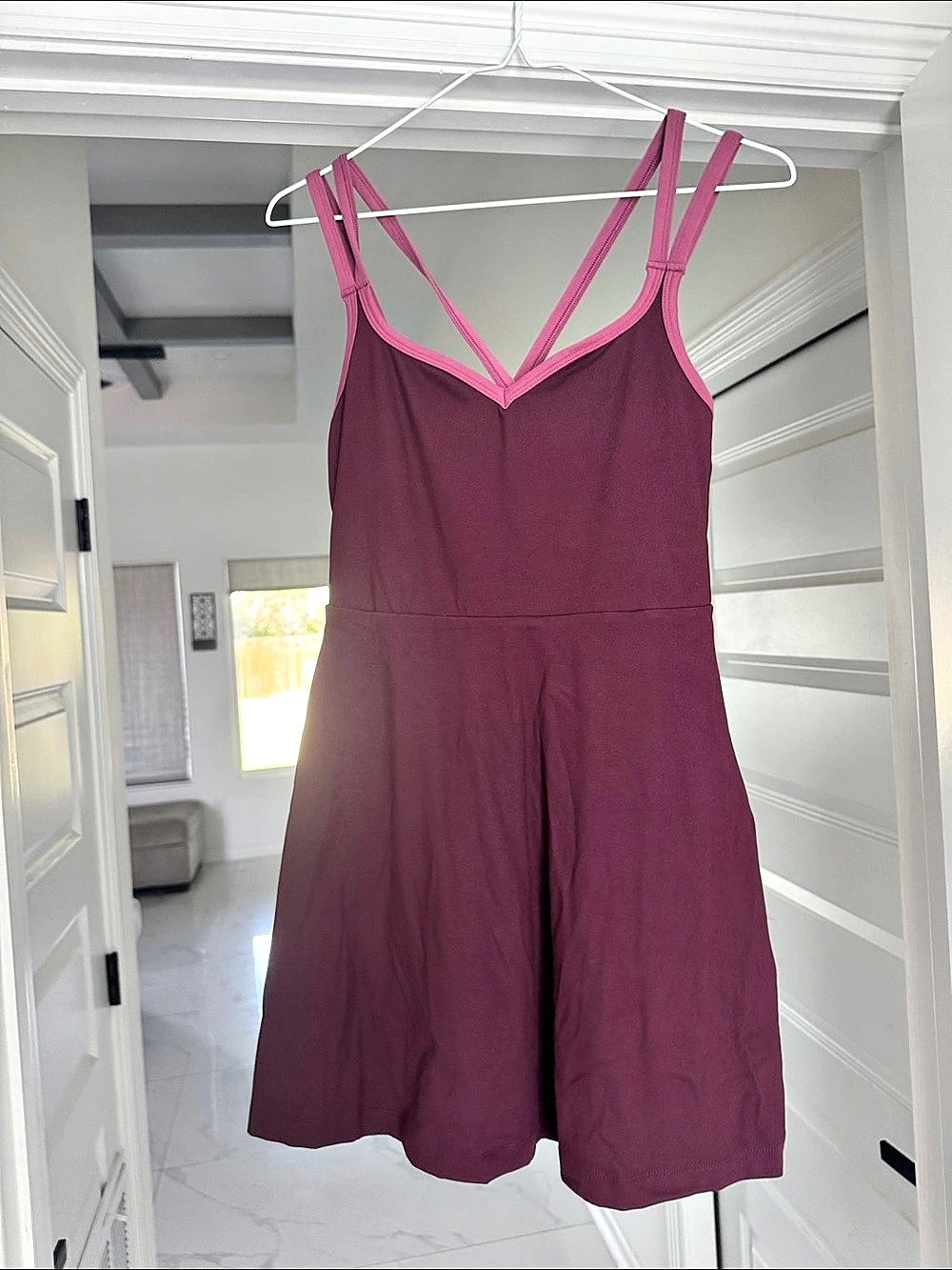 Adore Me Strappy Mini Dress in Purple Size Small NWT